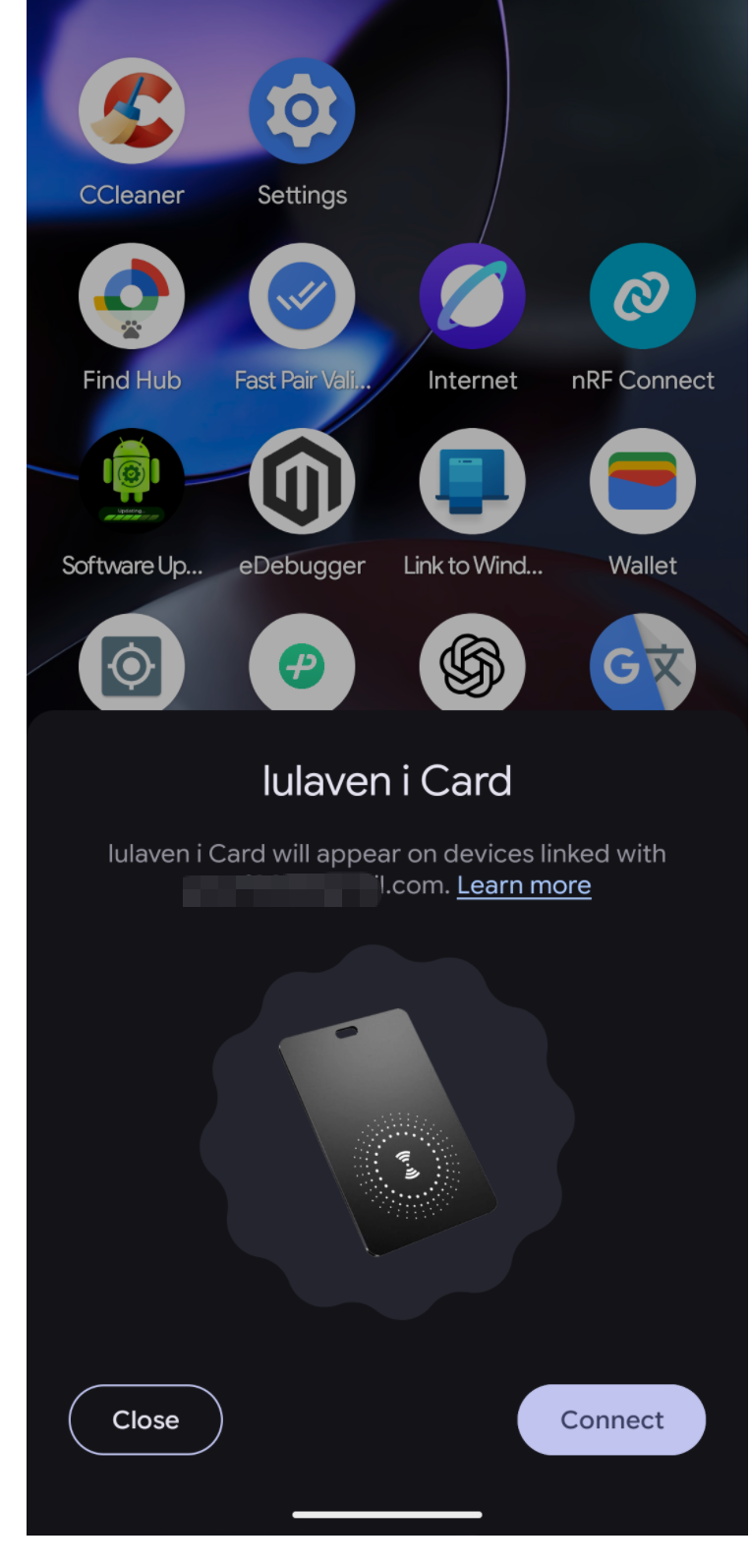 lulaven i Card—Smart Bluetooth Tracker, Item Finder Works with Google's Find Hub (Android Only) App, Trakcer Tag Locator for Keys, Luggage, Satchel,wallet. Lulaven