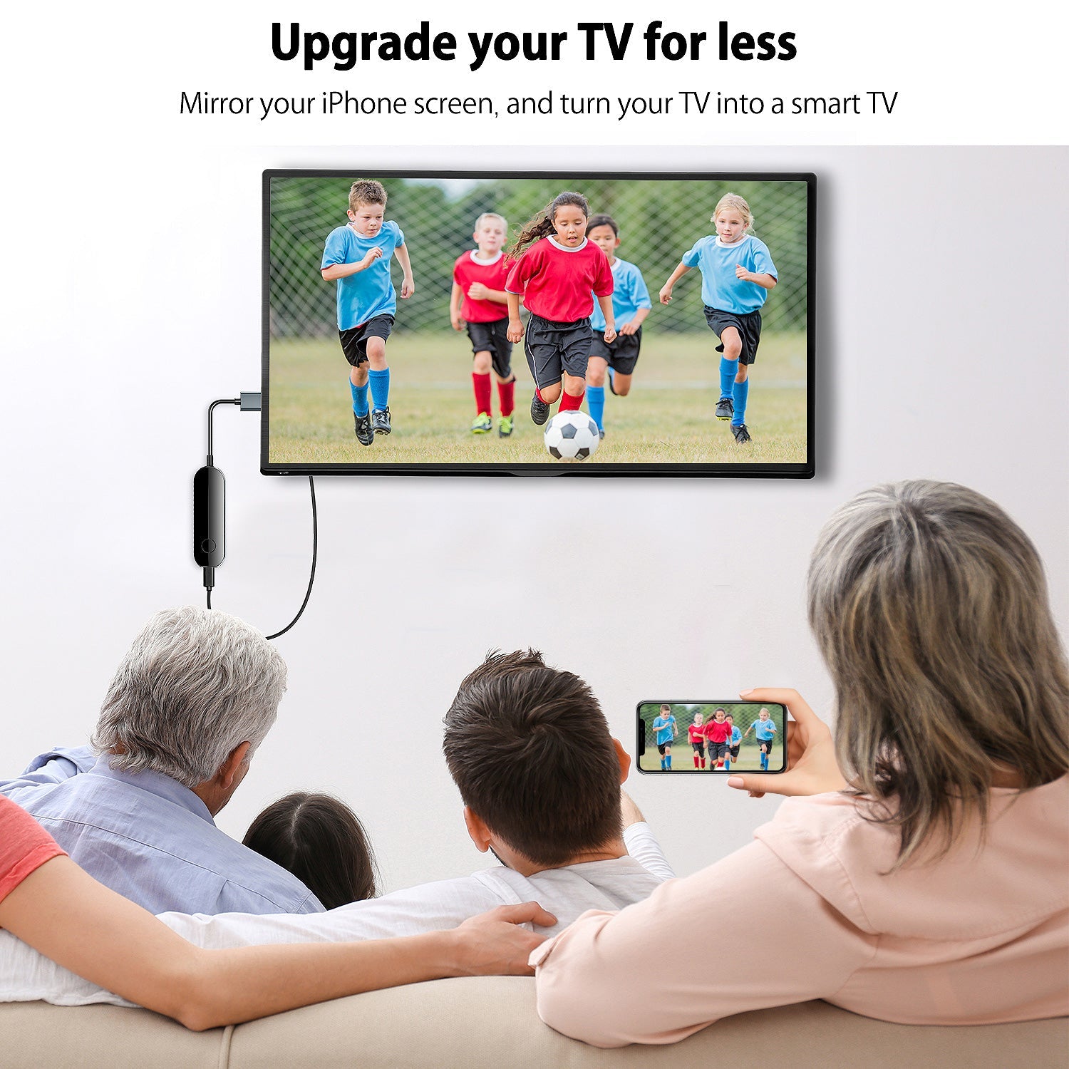 Lulaven iShare Wireless HDMI Adapter for iPhone/iPad - Apple iOS Screen Mirroring to TV/Projector/Monitor, 1080P Full HD, Plug-and-Play Lulaven