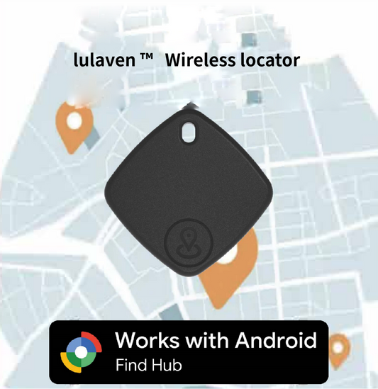 lulaven Wireless locator —Smart Bluetooth Tracker, Item Finder Works with Google's Find Hub (Android Only) App, Trakcer Tag Locator for Keys, Luggage, Satchel,wallet. Lulaven