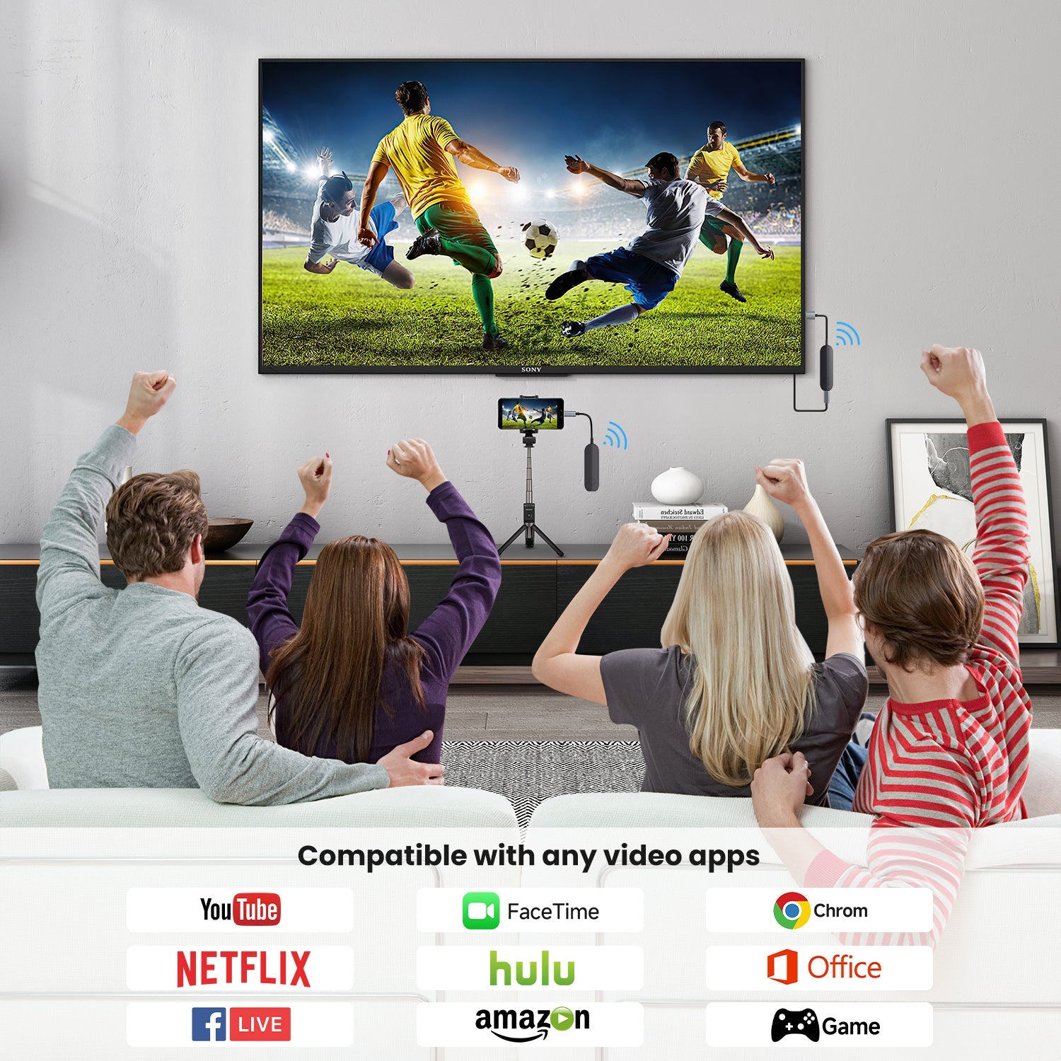 iShare Pro Wireless HDMI Transmitter & Receiver Kit (USB - C), HDCP 2.2 for Netflix/Disney+