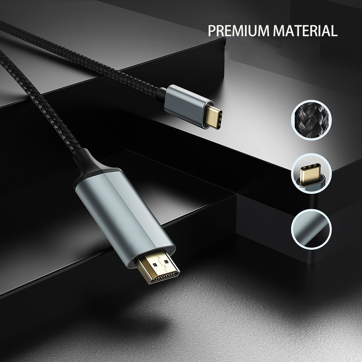 HDMI Cable To USB Type C [4K, High-Speed] Lulaven